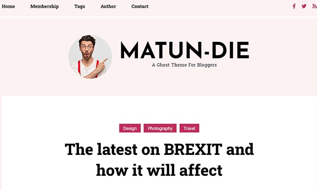 Mẫu thiết kế blog cá nhân